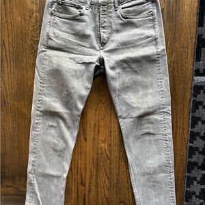 Rag & Bone Gray Skinny Jeans with Vintage-Inspired Look